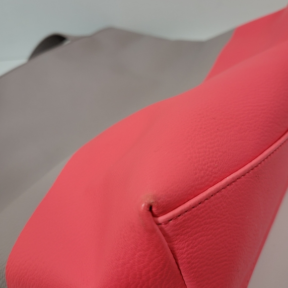 Kate Spade Two-Tone Gray Pink Tote Bag Purse With Dust Bag - Picture 9 of 12